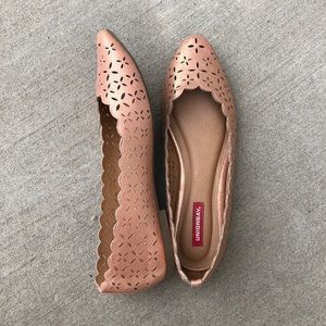 NWOT UNIONBAY Rose Gold Flats
